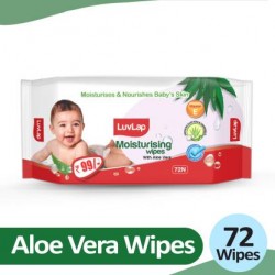 LuvLap Baby Moisturising Wipes with Aloe Vera, 72 wipes/pack  (72 Wipes)