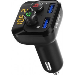 Portronics v5.0 Car Bluetooth Device with Car Charger  (Black)