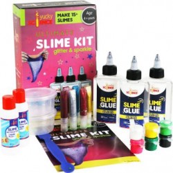 yucky science Ultimate Slime Making Kit for Kids - Glitter and Sparkle. Make 15+ Slimes. Age 4 years and Above (Multicolour)