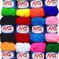 M.G Enterprises 12 pc Combo Wool Ball. Hand Knitting Art Craft Soft Fingering Crochet
