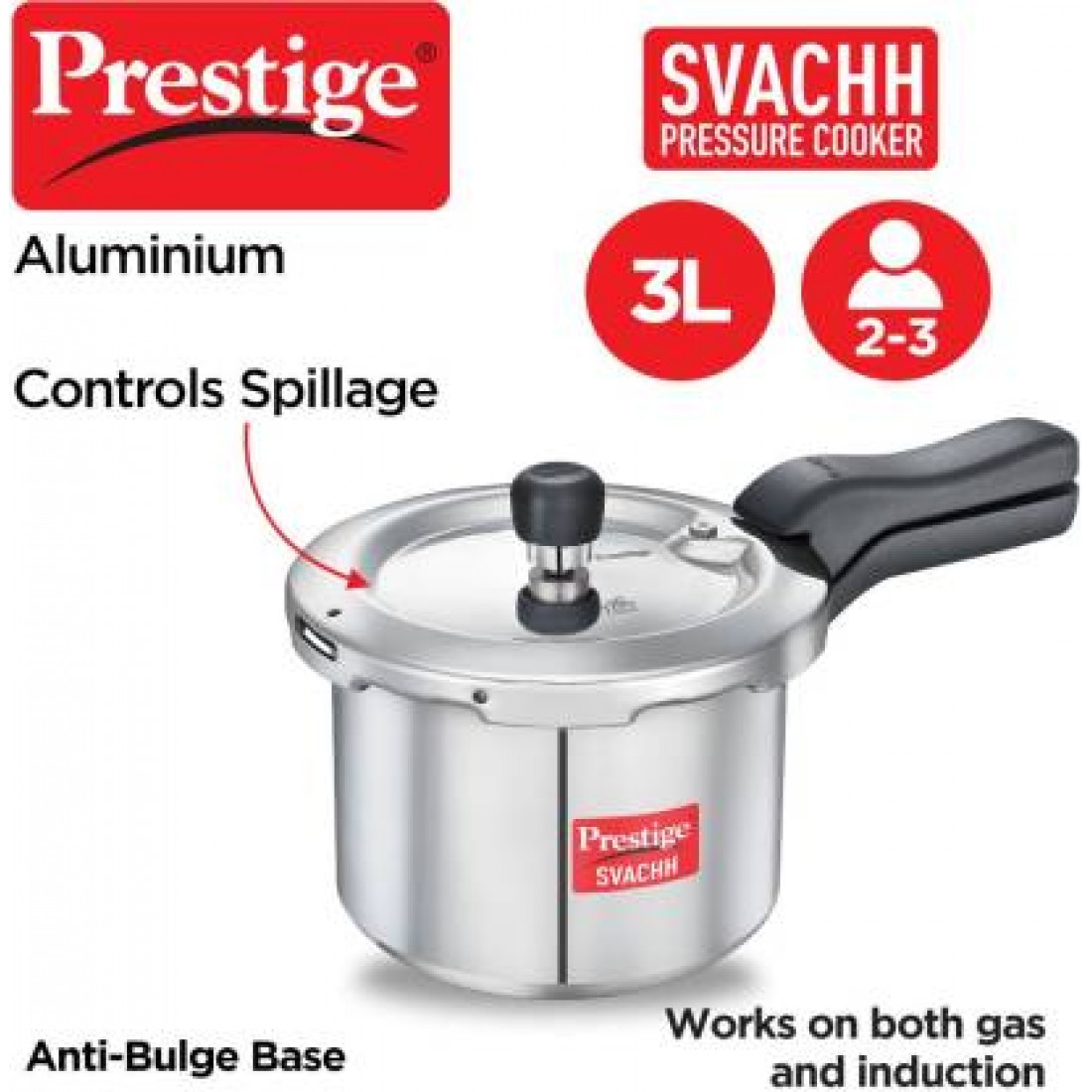 Prestige Svachh 3 L Induction Bottom Pressure Cooker