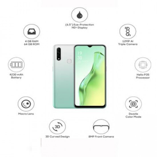 OPPO A31 (Fantasy White, 64 GB)  (4 GB RAM)