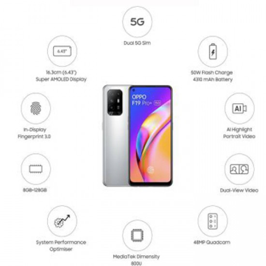 OPPO F19 Pro+ 5G (Fluid Black, 128 GB)  (8 GB RAM)