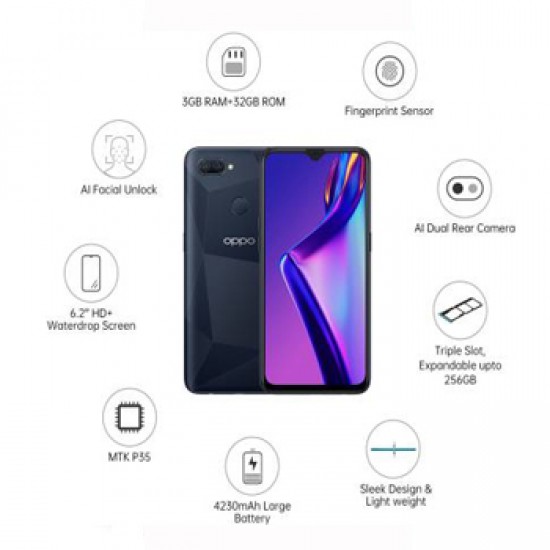 OPPO A12 (Black, 32 GB)  (3 GB RAM)