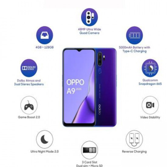 OPPO A9 2020 (Space Purple, 128 GB)  (4 GB RAM)