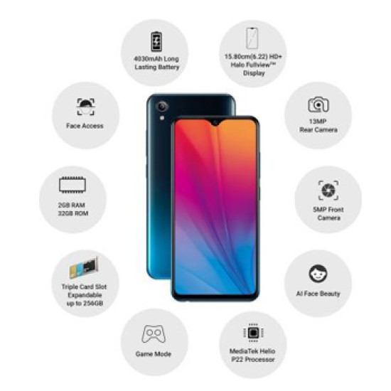 vivo Y91i (Fusion Black, 32 GB)  (2 GB RAM)