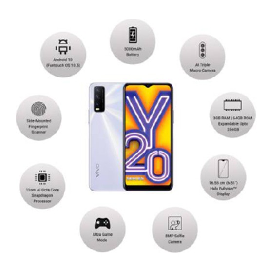 vivo Y20i (Dawn White, 64 GB)  (3 GB RAM)