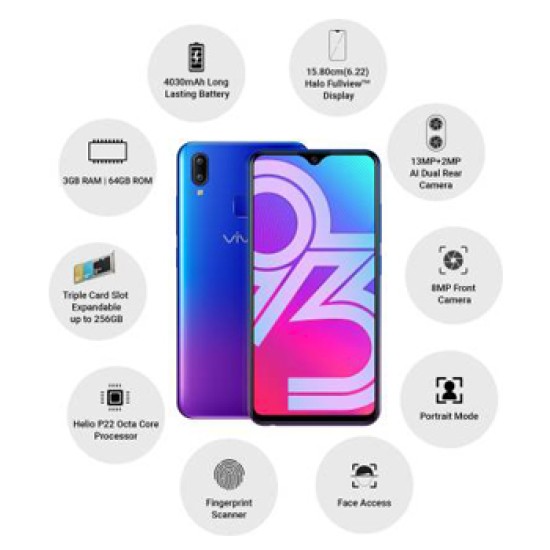 vivo Y93 (Nebula Purple, 64 GB)  (3 GB RAM)