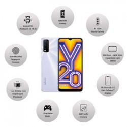 vivo Y20 (Dawn White, 64 GB)  (4 GB RAM)