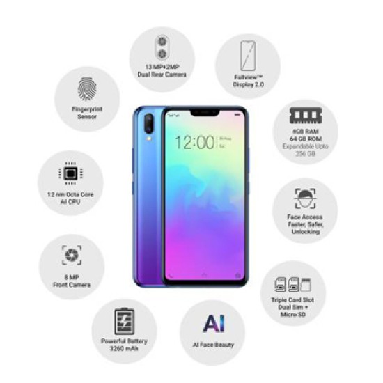 vivo Y83 Pro (Nebula Purple, 64 GB)  (4 GB RAM)