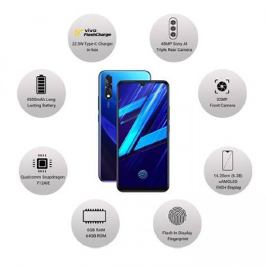 vivo Z1x (Fusion Blue, 64 GB)  (6 GB RAM)