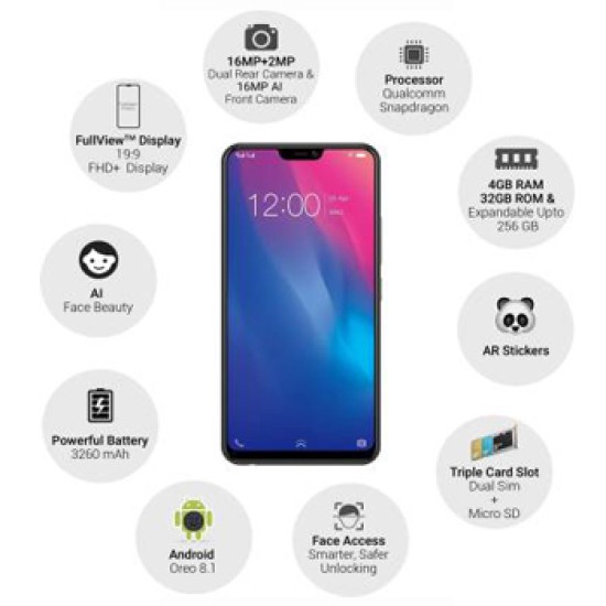 vivo V9 Youth (Black, 32 GB)