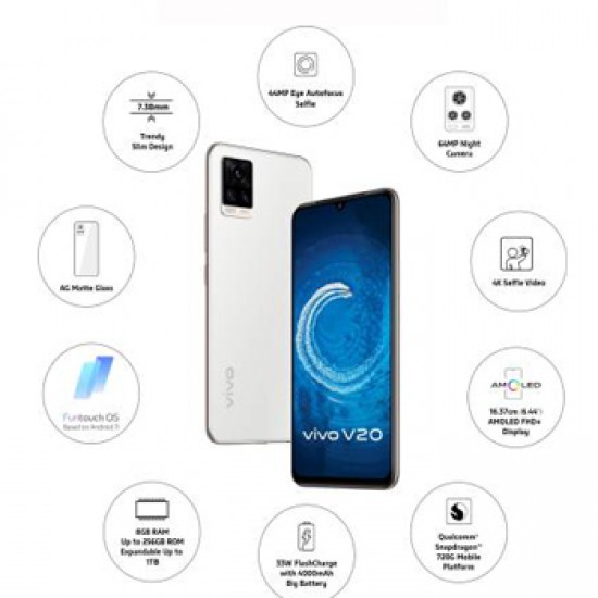 vivo V20 (Moonlight Sonata, 128 GB)  