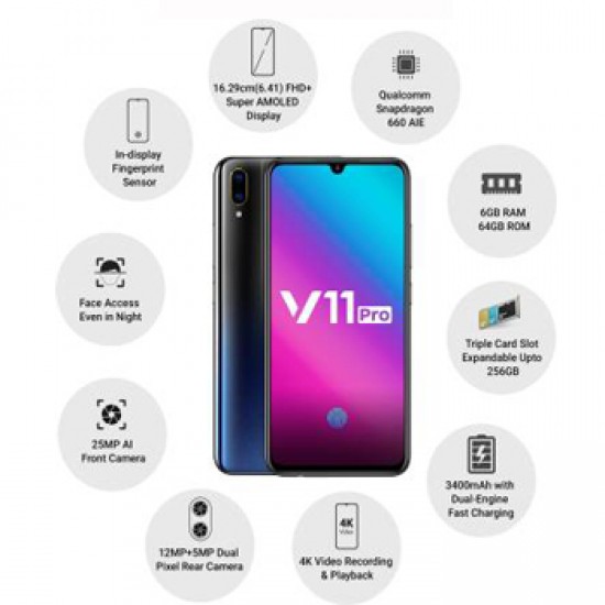 vivo V11 Pro (Starry Night Black, 64 GB)