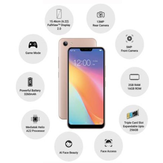 vivo Y81i (Gold, 16 GB)