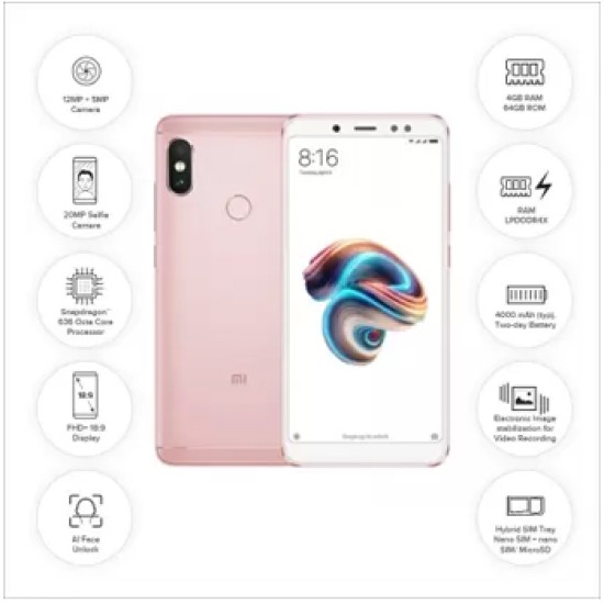 Redmi Note 5 Pro (Rose Gold, 64 GB)  (6 GB RAM)