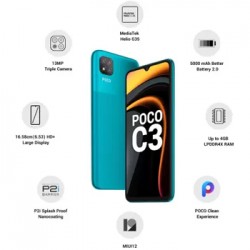 POCO C3 (Arctic Blue, 32 GB) (3 GB RAM)