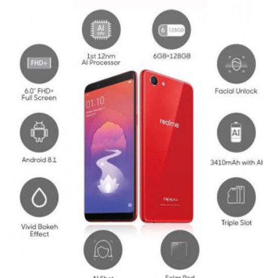 realme 1 (Red, Solar Red, 128 GB)  (6 GB RAM)