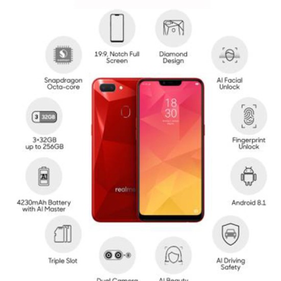 realme 2 (Diamond Red, 32 GB)  (3 GB RAM)