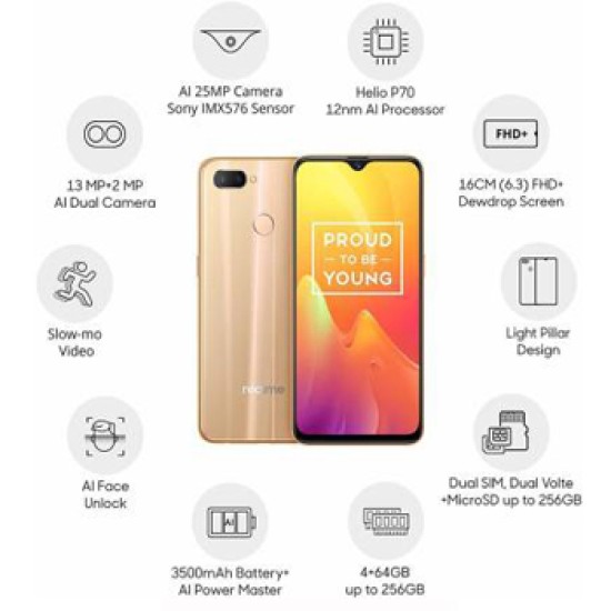 realme U1 (Fiery Gold, 32 GB)  (3 GB RAM)