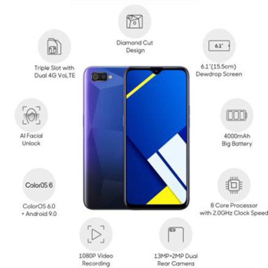 realme C2 (Diamond Sapphire, 32 GB)  (3 GB RAM)