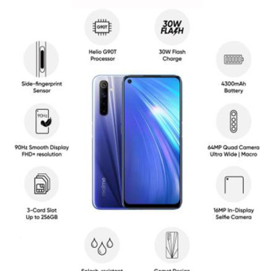 realme 6 (Comet Blue, 128 GB)  (8 GB RAM)