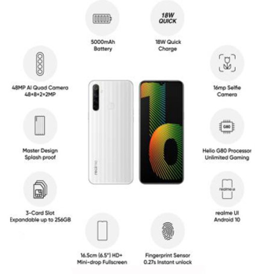 realme Narzo 10 (That White, 128 GB)  (4 GB RAM)