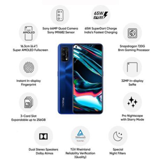 realme 7 Pro (Mirror Blue, 128 GB)  (6 GB RAM)