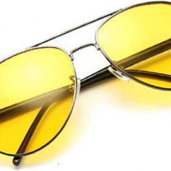 Polarized, Night Vision, UV Protection Aviator Sunglasses (Free Size)  (For Men & Women, Yellow)